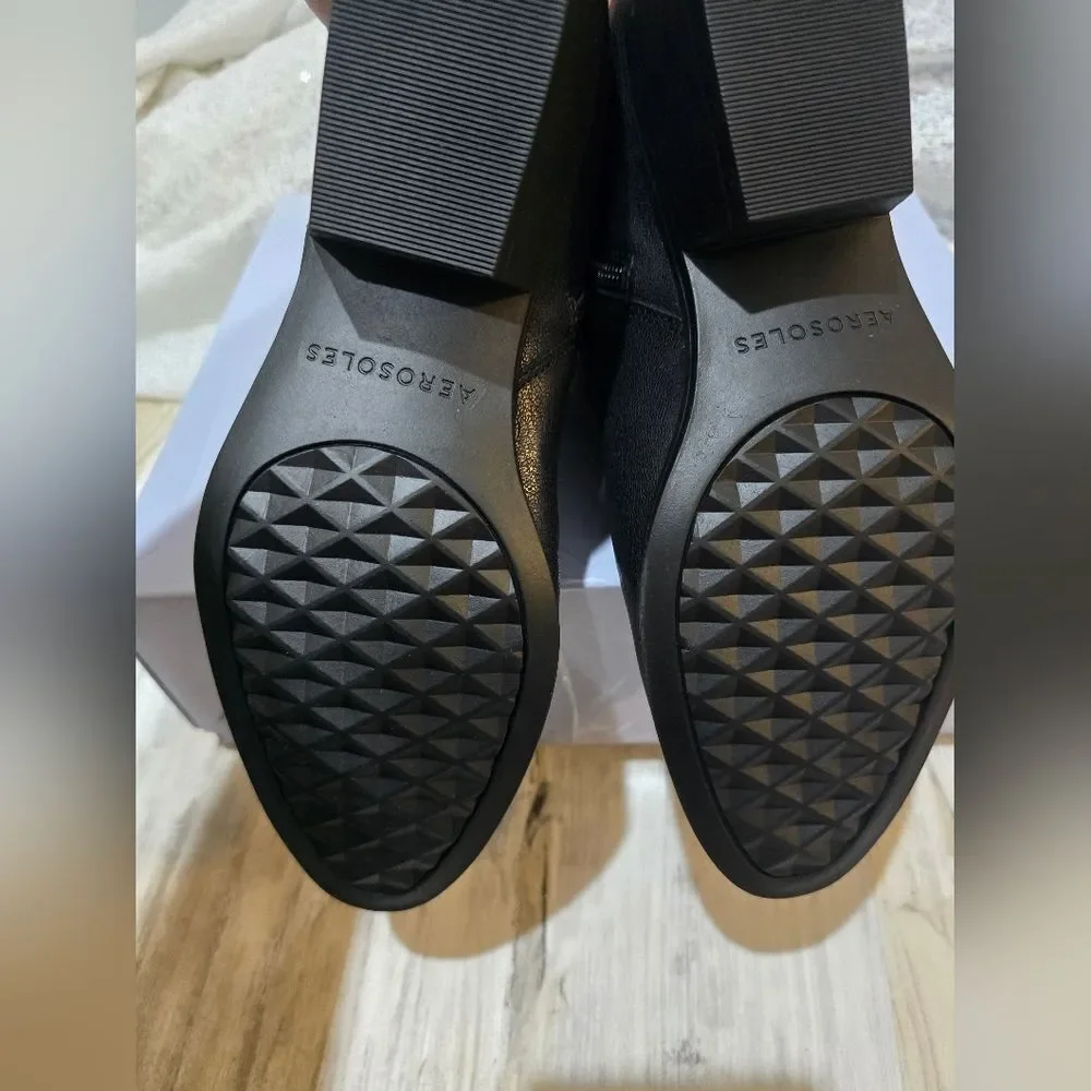 Aerosoles Claus Buckle Ornament Booties New In Box Size 7 Black